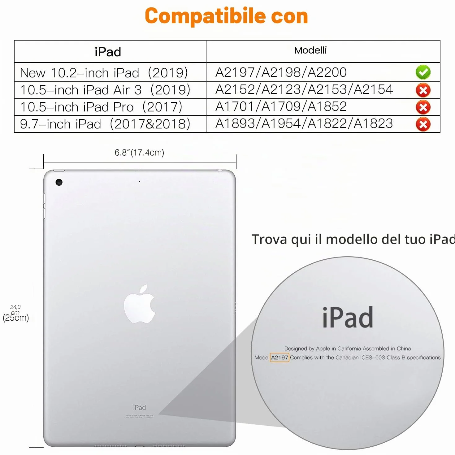 MoKo Cover per iPad 10,2" 9a Gen. 2021 8a Gen. 2020 7a Gen. 2019 Custodia Ultra Sottile Leggero Tri-fold Auto Sveglia/Sonno Retro TPU, Oro Rosa