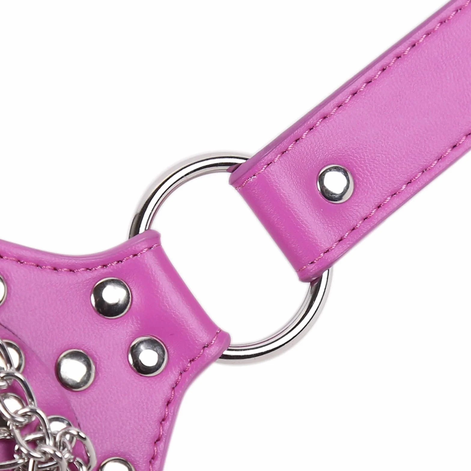 Bavaglio Per Bocca In Finta Pelle Rivetto Plug Apribile SM Ball Gag Bondage