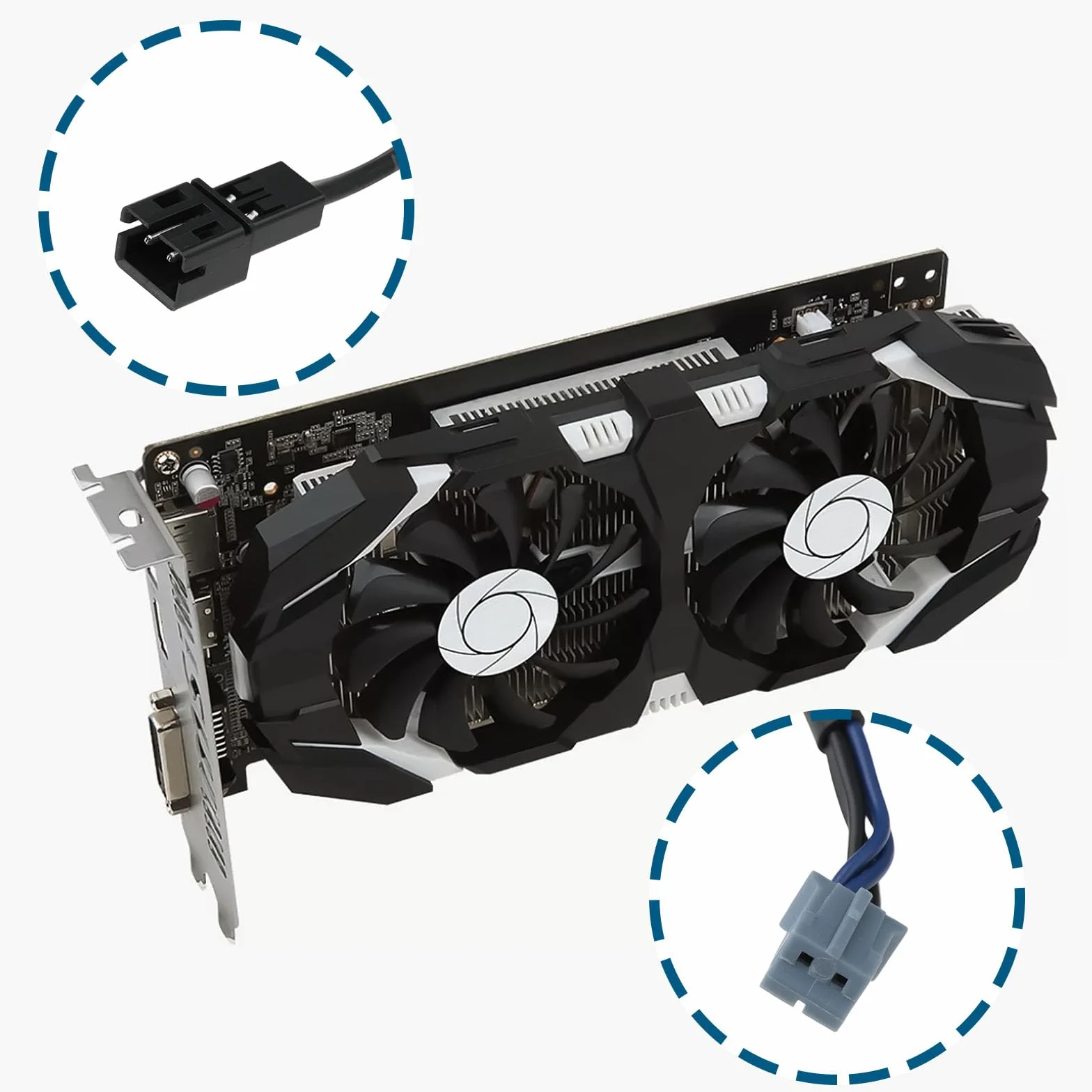 1 Paio Di Ventole Di Ricambio A 2 Pin Per Scheda Grafica PC Ventola Di Raffreddamento GPU Compatibile Con Scheda Grafica MSI GTX 1050/1050 Ti