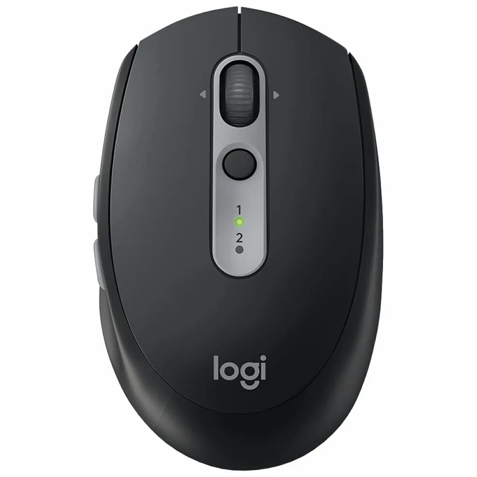 Logitech M590 Multi-Device Silent Mouse Wireless | Bluetooth, Ricevitore Unifying 2,4 GHz, Ottico 1000 DPI, 5 Tasti Personalizzabili, PC/Mac/Laptop - Nero