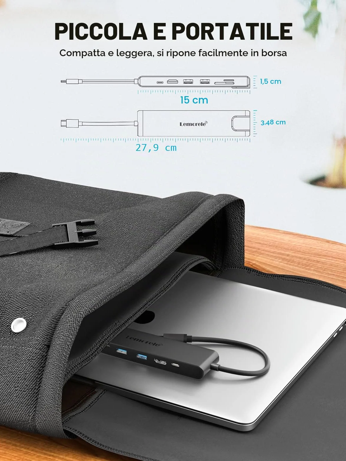 Lemorele Hub USB C Ethernet Gigabit, 7-in-1 Alluminio Docking Station con 1*HDMI 4K, 1000M RJ45, 1*PD 100W, 2*USB-A 2.0, SD/TF, Adattatore USB C Hub per Windows, iOS, Android, Linux, MacOS