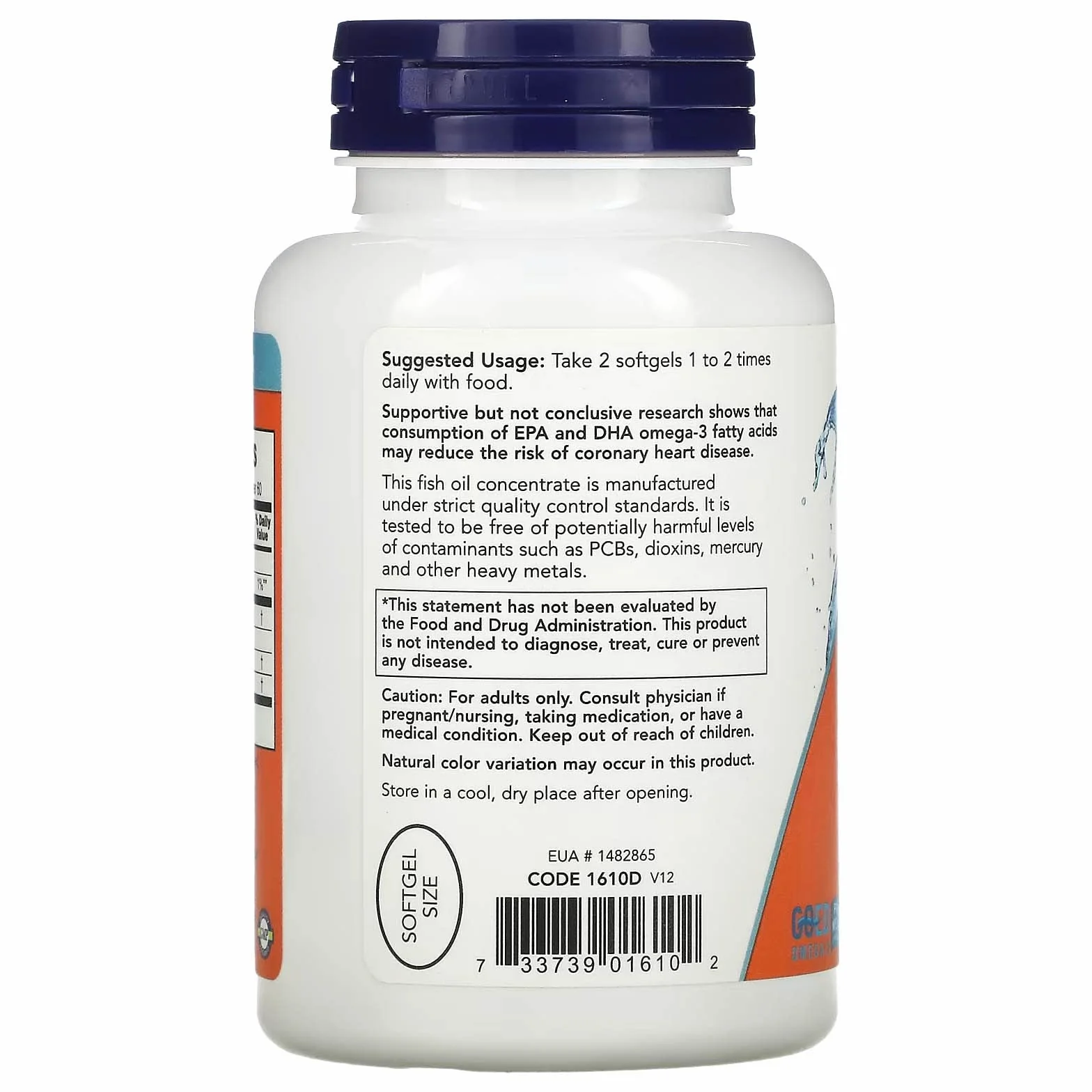NOW Foods DHA-250 250 DHA 125 EPA 120 softgels
