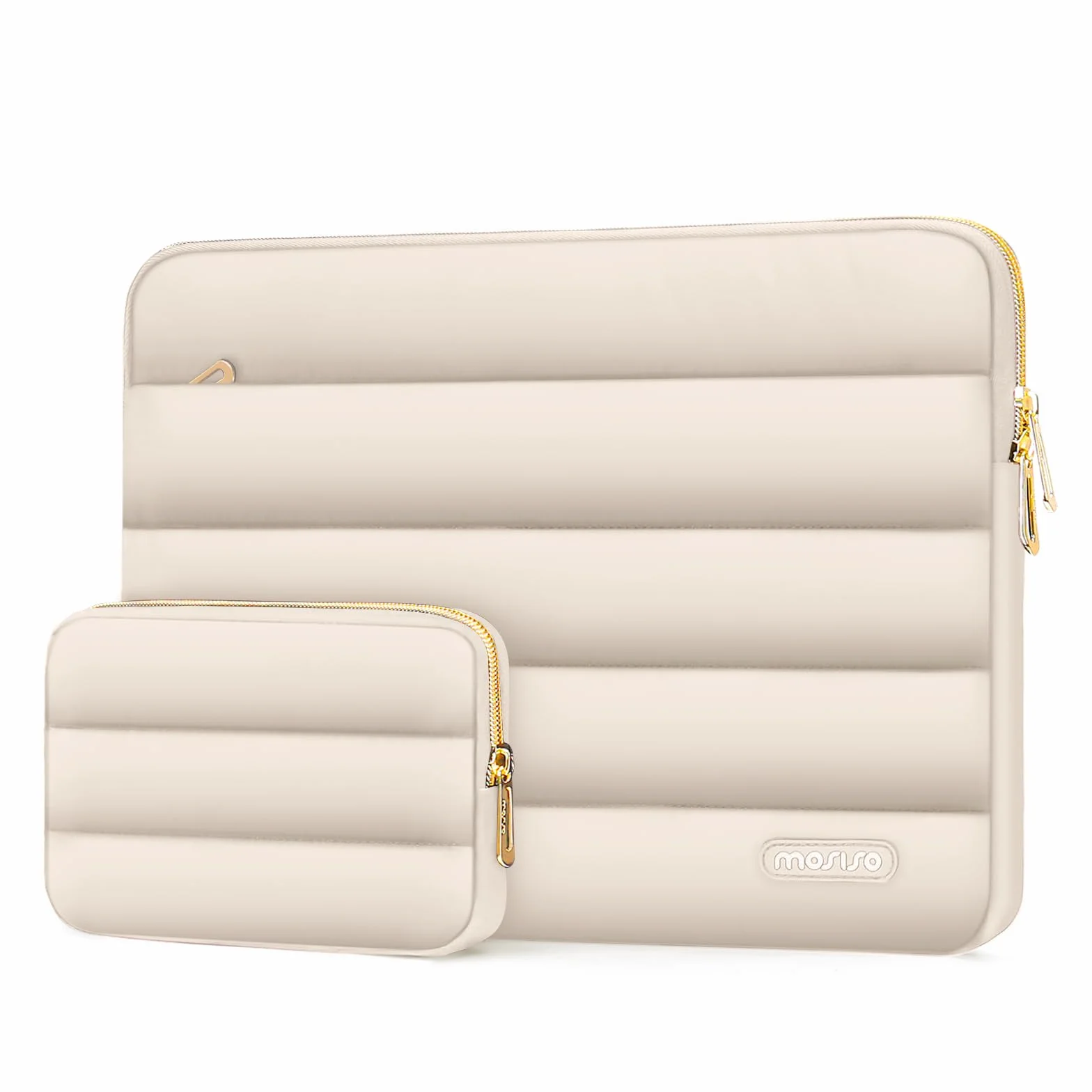 MOSISO 13.3 pollici Custodia Laptop, 13-13,3 pollici Borse PC Compatibile con MacBook Air 13.6 M5 M4 M3 M2 M1/Neo/Pro 13/14, HP Dell ASUS Lenovo, Poliestere Orizzontale Borsa&Pouch, Sabbia