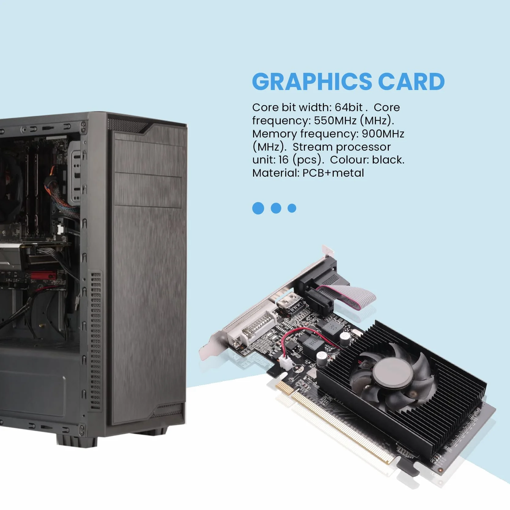 GT210 1GB Schede Grafiche Scheda Video Un 64 Bit per GPU Giochi per PC -I Compatibile VGA Scheda Grafica Un Doppio Schermo Utilizzata