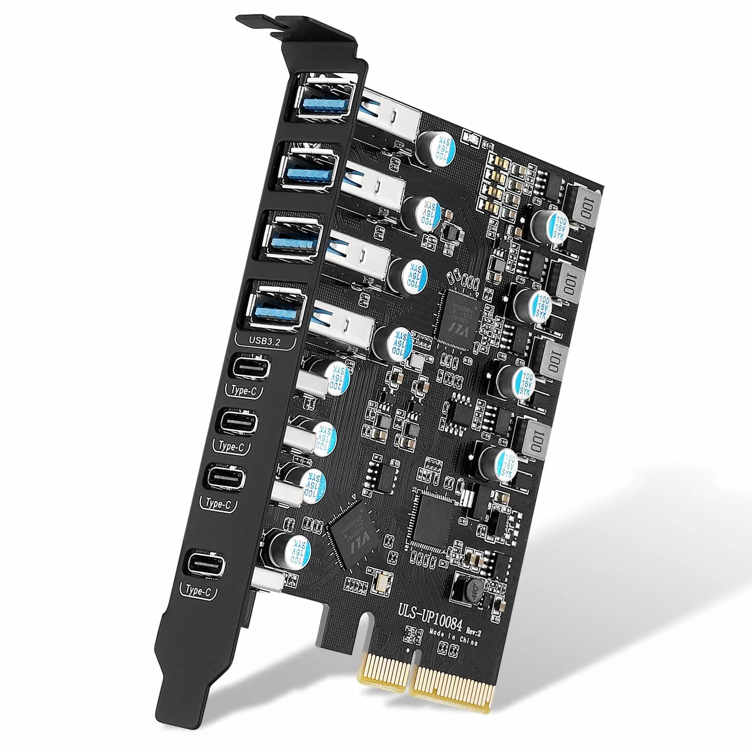 Scheda di Espansione USB 3.2 PCIe a 8 Porte, 10Gbps Scheda USB PCI Express Interna Hub Card per Windows 7/8/10 e Mac OS