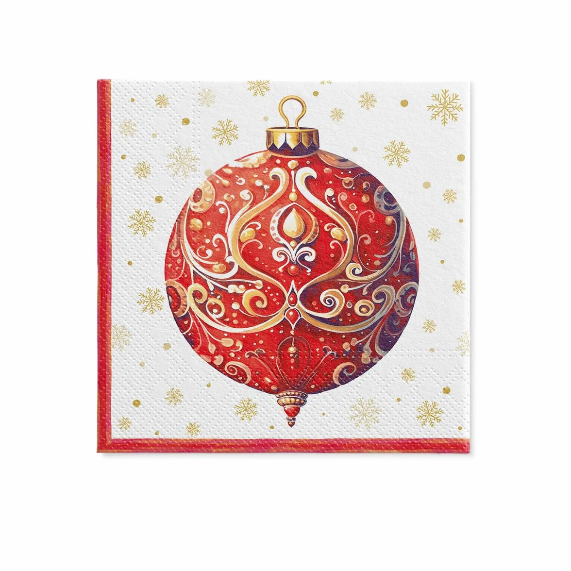 PAW Tovaglioli di Carta Natale 33 x 33 cm 20 Pezzi 3 Veli Rosso Natale