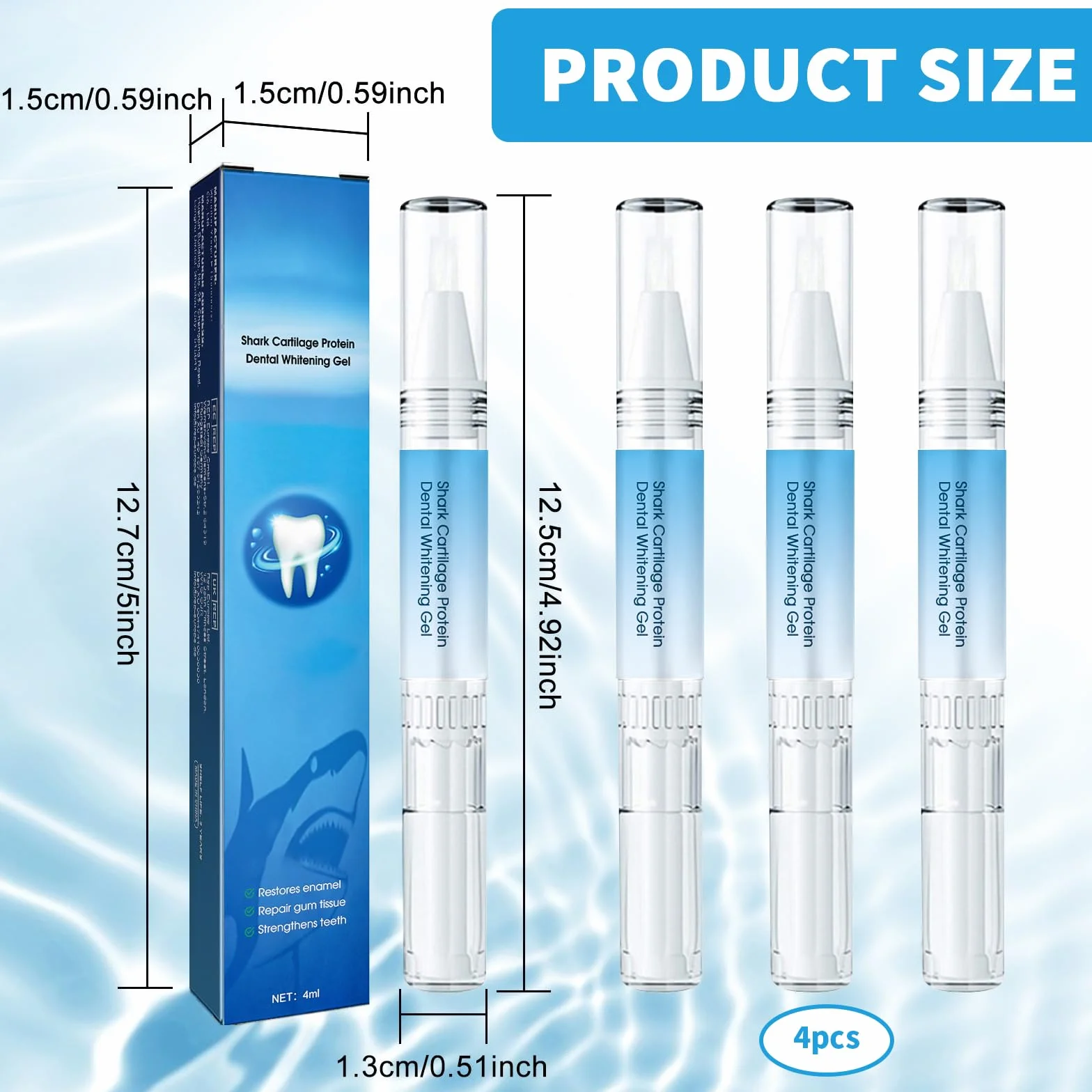 Gel per Gengive Terapia Gengivale 4 Pezzi Gum Shield Dentifricio Trattamento Istantaneo Pulizia Profonda