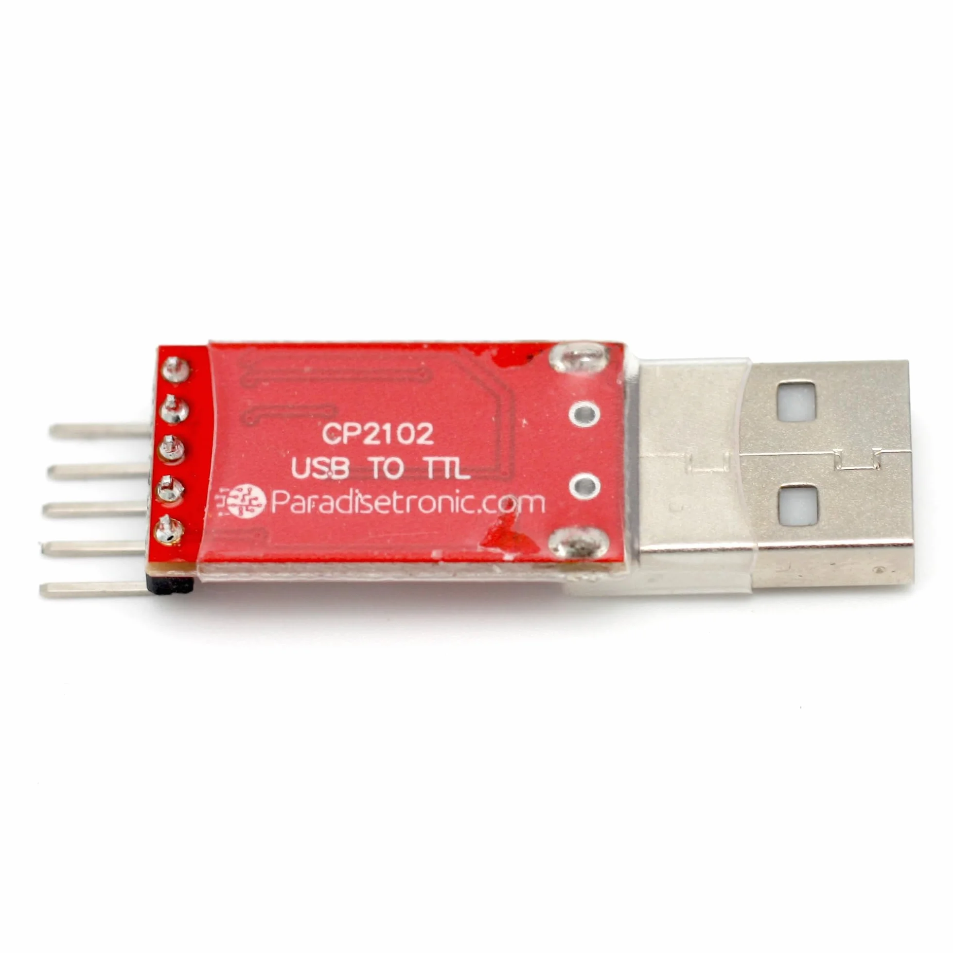 Paradisetronic UART convertitore Adattatore, interfaccia seriale/Ttl, 3.3 V/5 V, CP2102 USB Serial Converter con Collegamento per Linux, MacOS, Win7, Win8, Win10