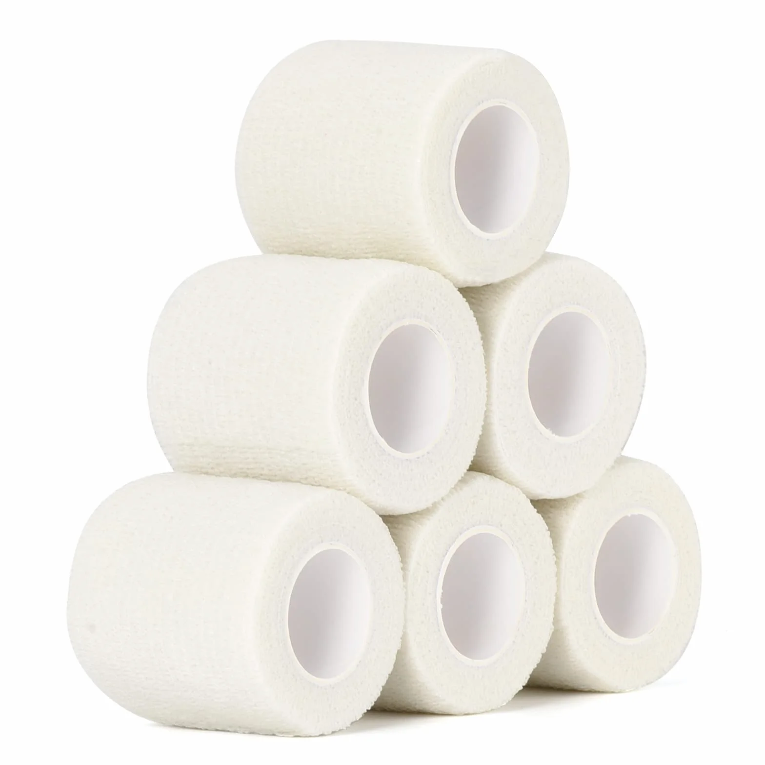 Benda Elastica Autoadesiva Bendaggio Coesivo 5cm x 4.5m Bianco