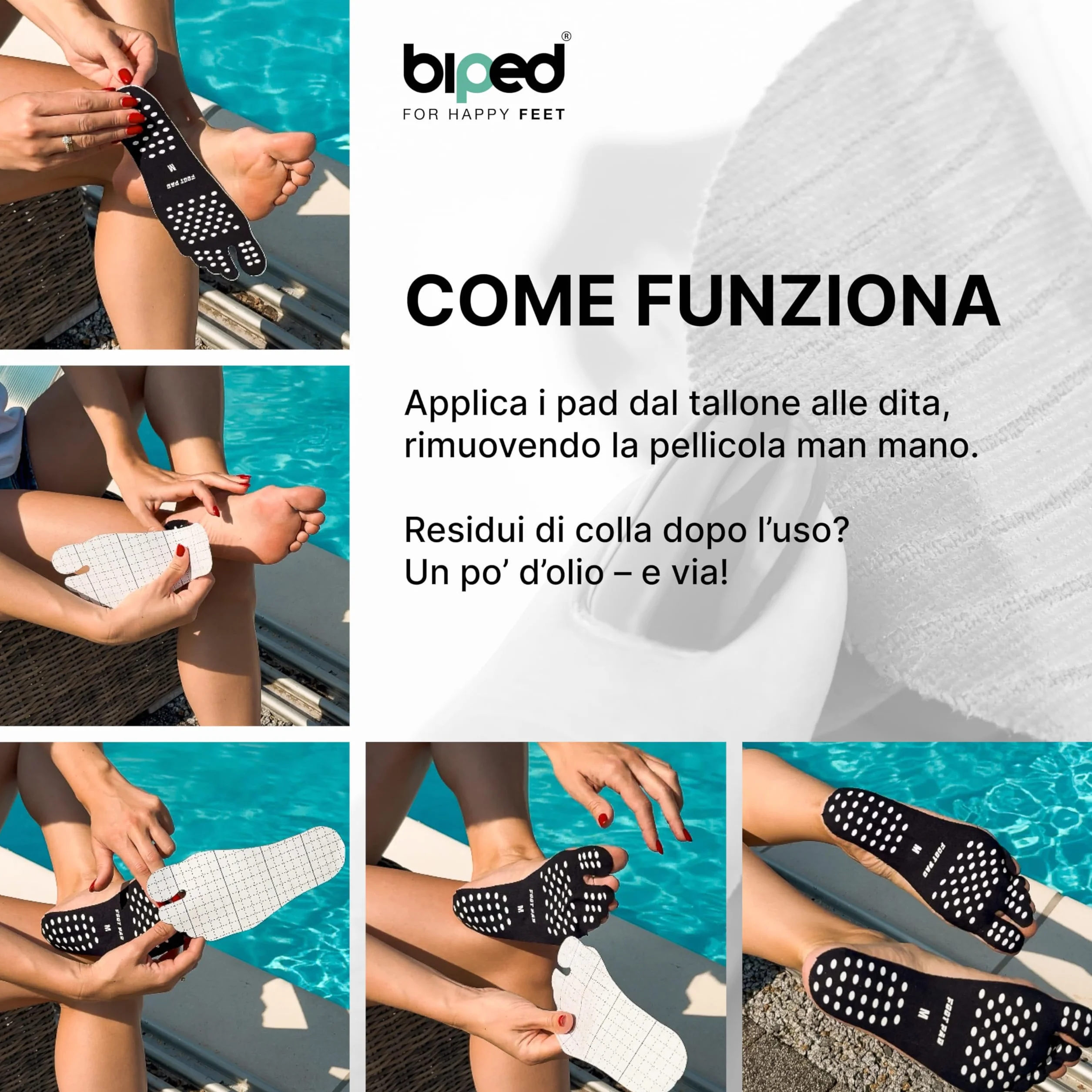 Beach Tape solette per piedi nudi cuscinetti adesivi antiscivolo impermeabili resistenti al calore rosa M 36-39