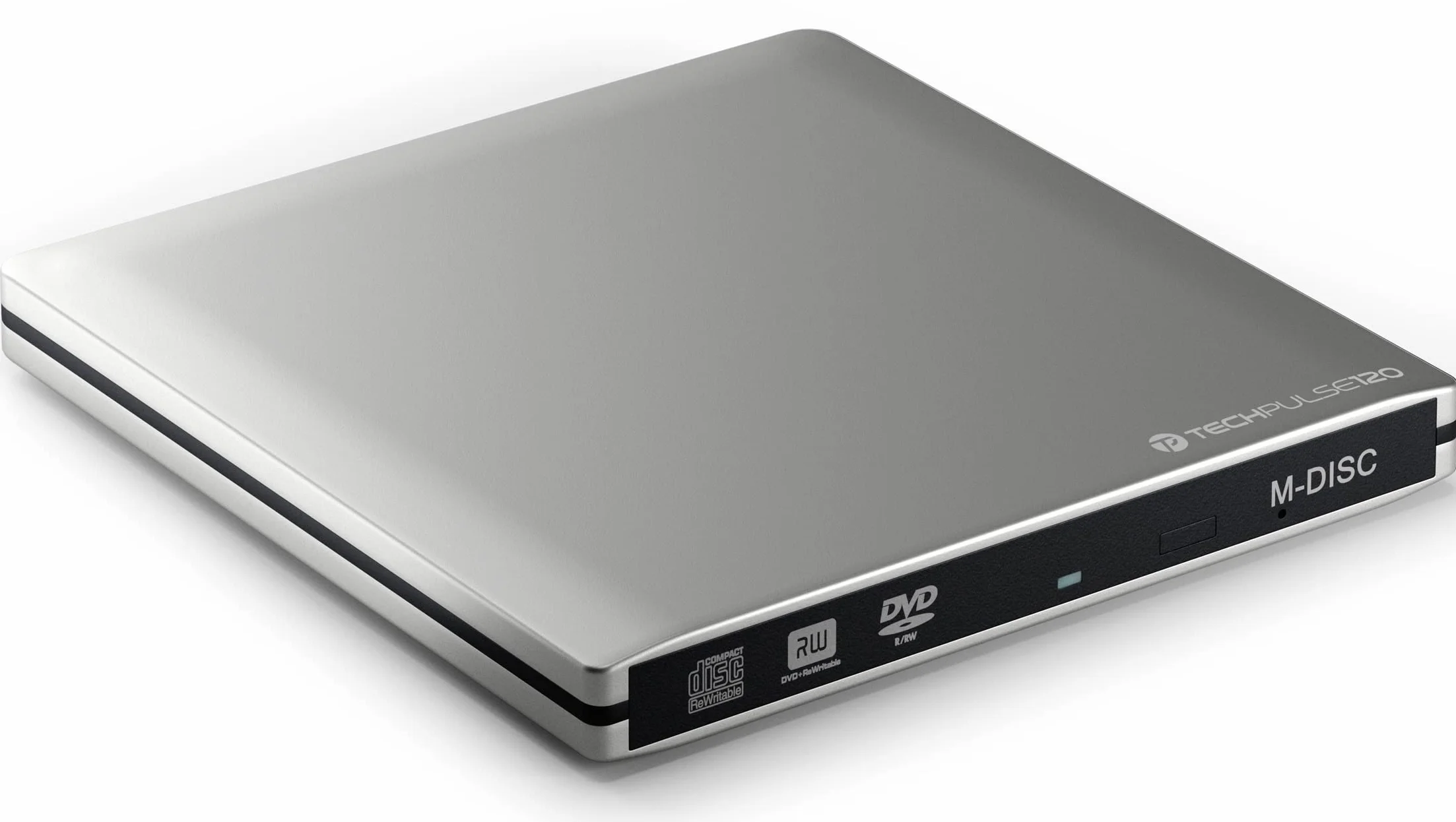 techPulse120 USB 3.0 Masterizzatore Alluminio M-Disc DVD CD Rom Esterno Unità Adattatore Burner CD/DVD Esterna DVD-R CD-RW, SuperDrive per PC Laptop Notebook Ultrabook Computer