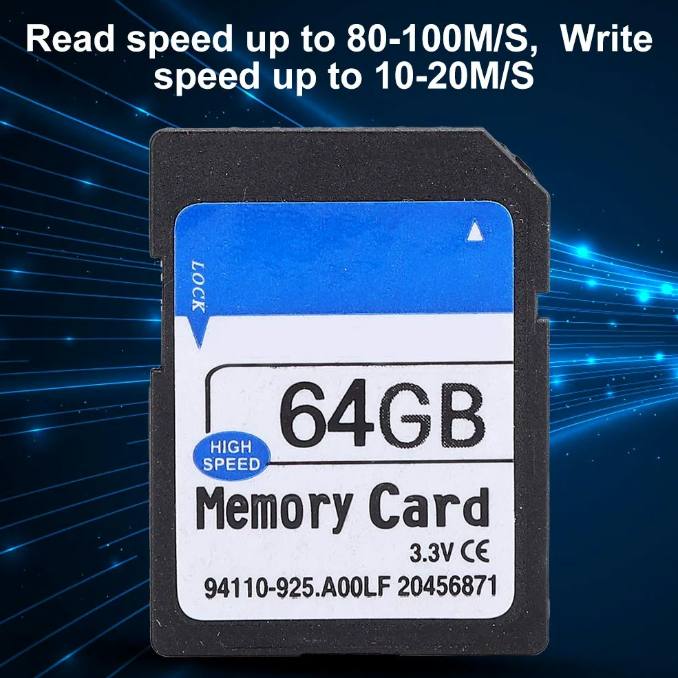 ciciglow Scheda di Memoria 1G/2G/8G/16G/32G/64G con Adattatore, Scheda di Memoria Ad Alta velocità 80-100M/S, di TF per Macchina da Gioco SLR Pro MP3 MP4 (64G)