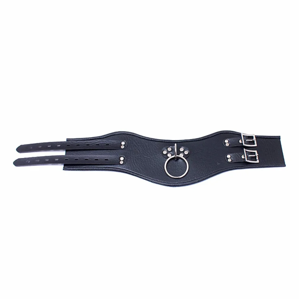 Roluck Collare in pelle con grande O-Ring SM Choker Punk Sex Giocattolo