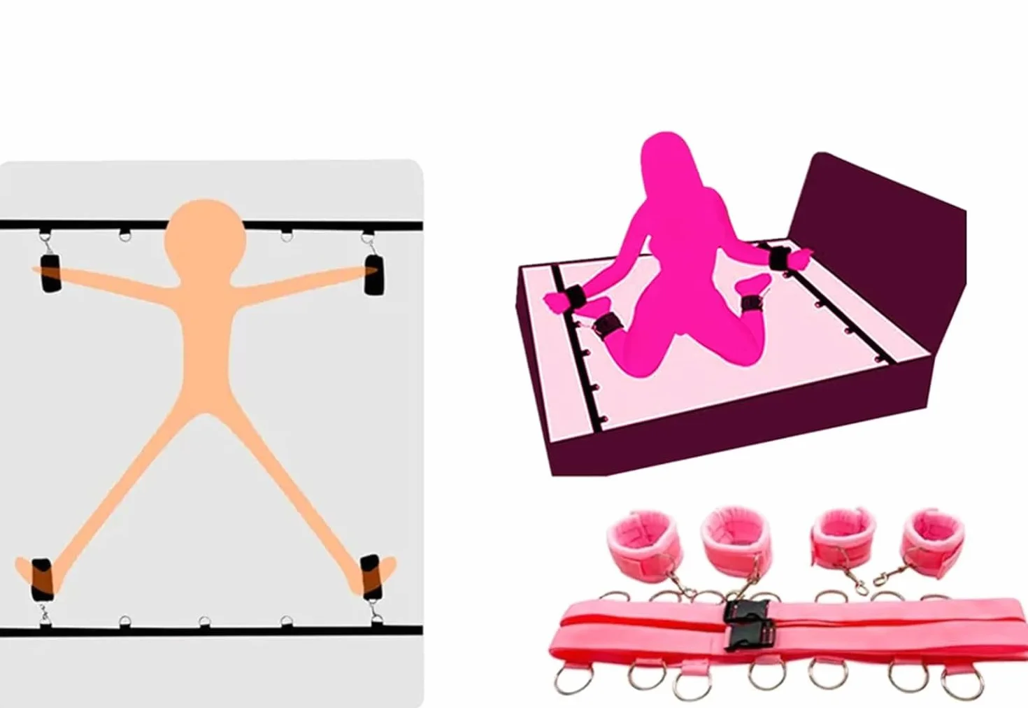 Manêttê Šêxyshop BDSM Toys Kit Giocattolo Bondage Love Sports Set