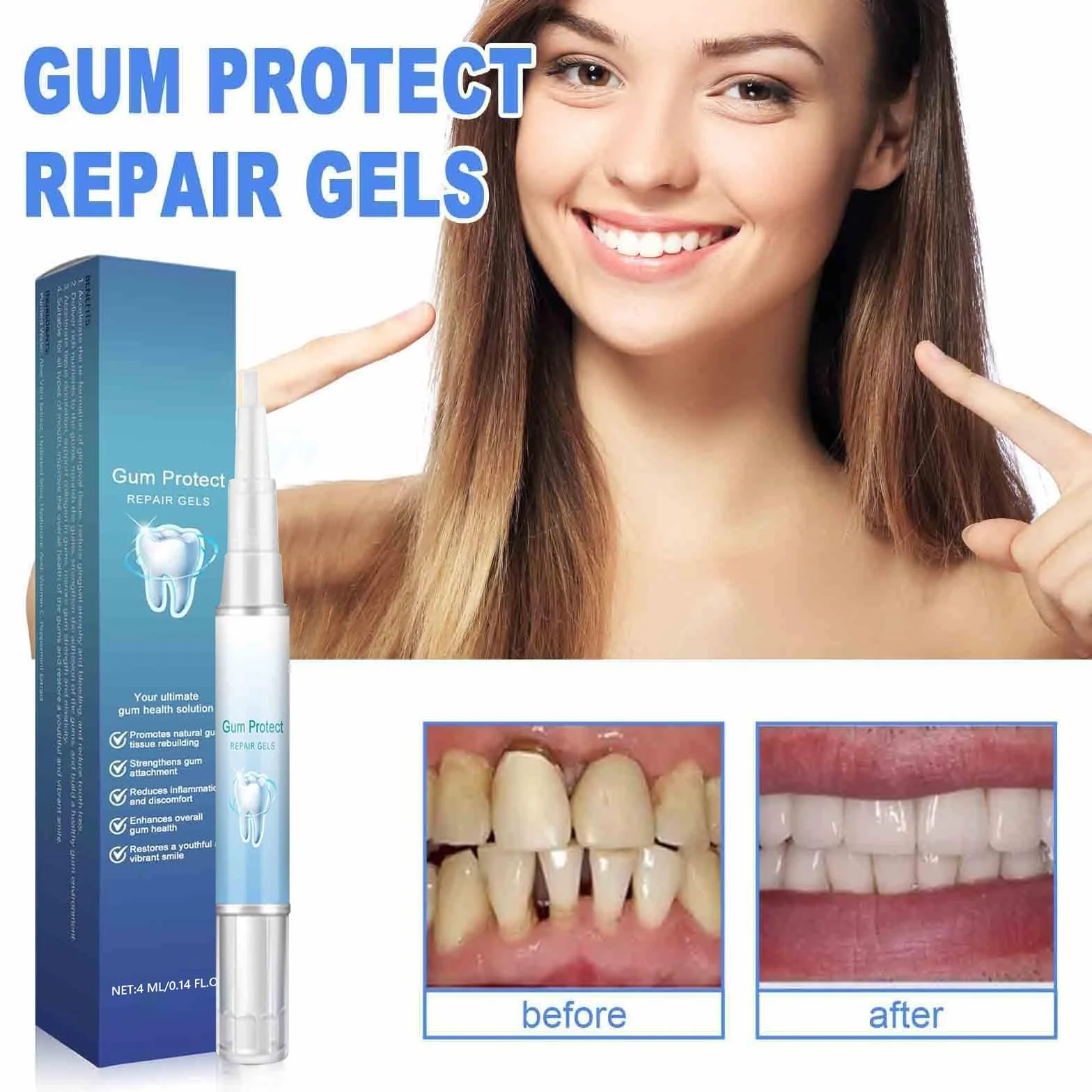 Gum Protect Repair Gel per Terapia Gengivale – Teeth Repair Gel per Riparazione Gengive (5)