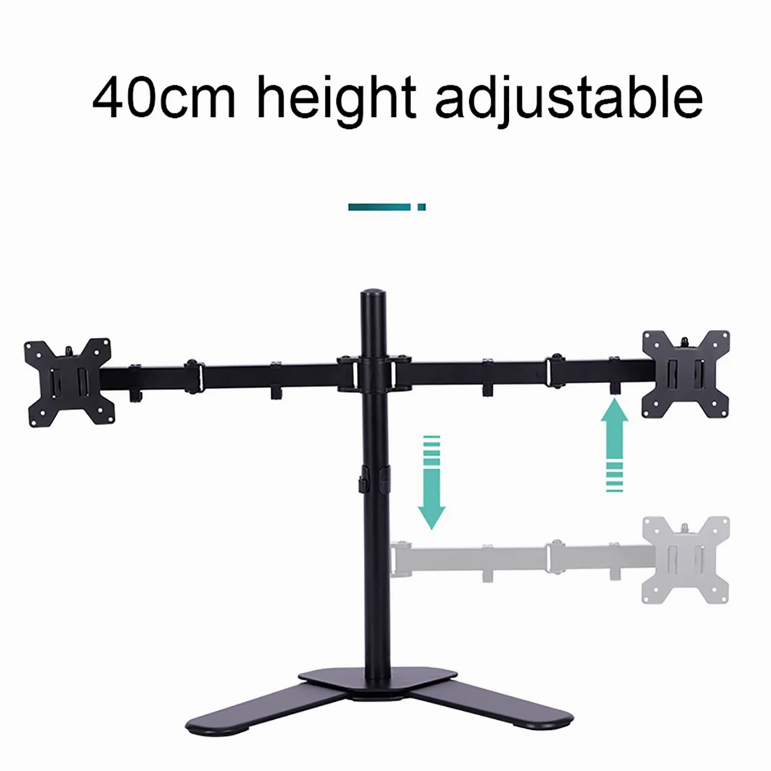 Supporto per Doppio Monitor, Braccio Snodato Completamente Articolato, Supporto per Monitor con Rotazione, Inclinazione E Altezza Regolabili, Compatibile con Schermi da 10 A 27 Pollici.