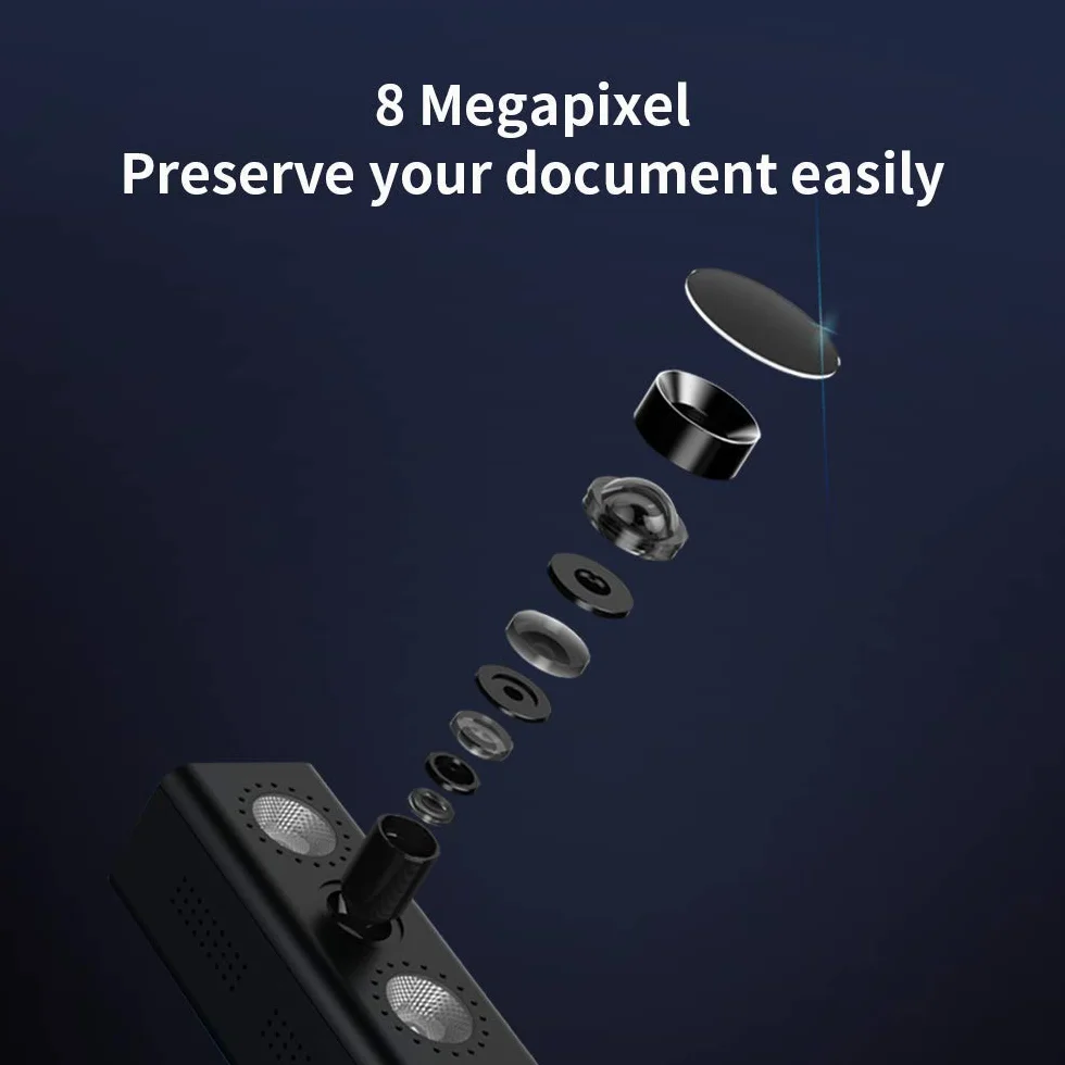 CZUR 8MP A3 Scanner per Documenti, Scanner Portatile con OCR, Telecamera e Visualizzatore di Documenti, Scansione intelligente, Compatibile con Windows e macOS (Shine 800 A3 Pro)
