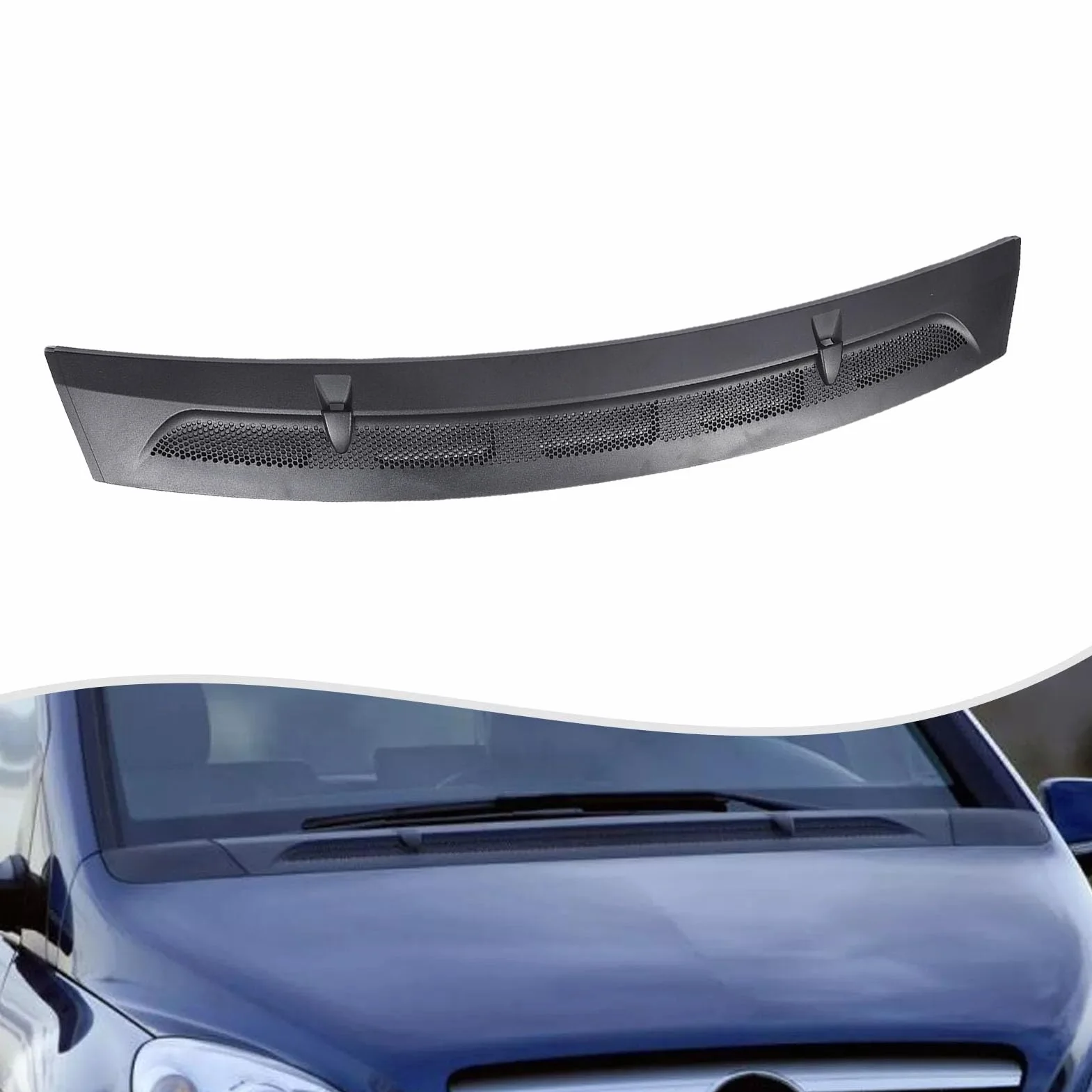 Coperchio per Griglia Medio Sfiato del Cofano, Rivestimento in Plastica ABS per Classe A W169, Classe B W245, Alta Resistenza e Elegante, Facile Installazione, Flusso D'aria