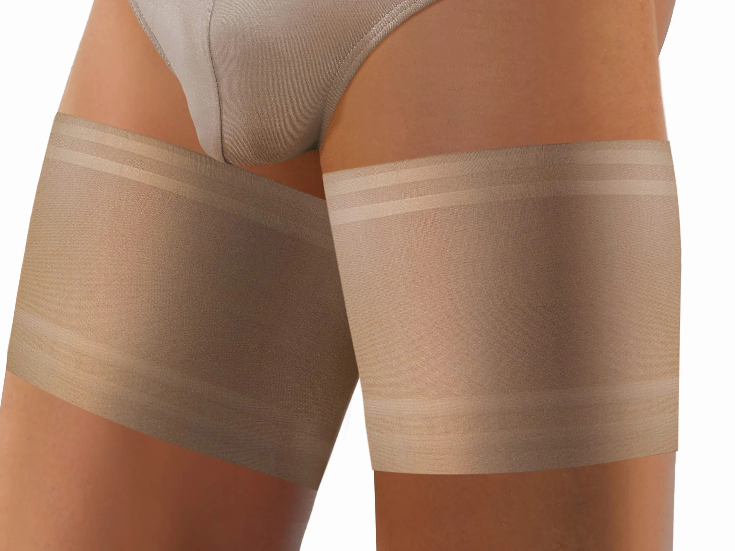sesto senso Fasce Coscia Uomo con 4 Strisce di Silicone