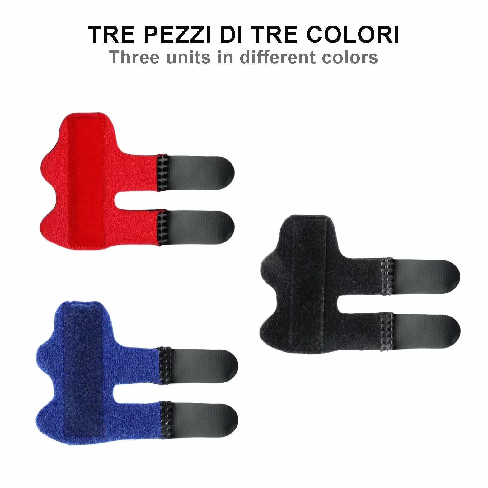Tutore Dito Regolabile Traspirante con inserto in metallo, 3 Pezzi Stecca Dito Mano
