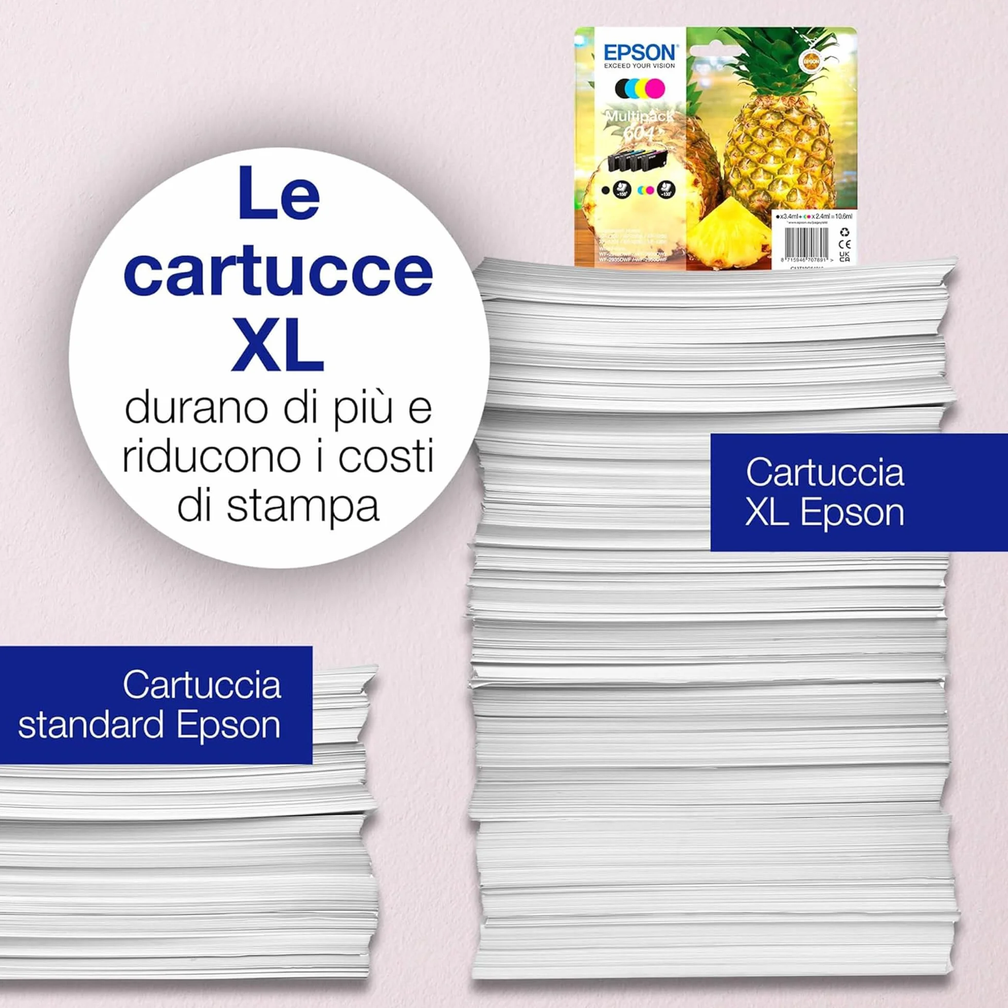 Epson 604 Serie Ananas Cartucce per Stampante Getto d'Inchiostro Multipack 4 Colori Formato STD
