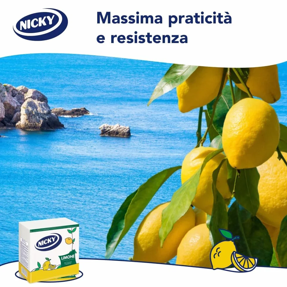 Nicky Limone Tovaglioli Decorati 2 Veli 35 Pezzi Carta FSC