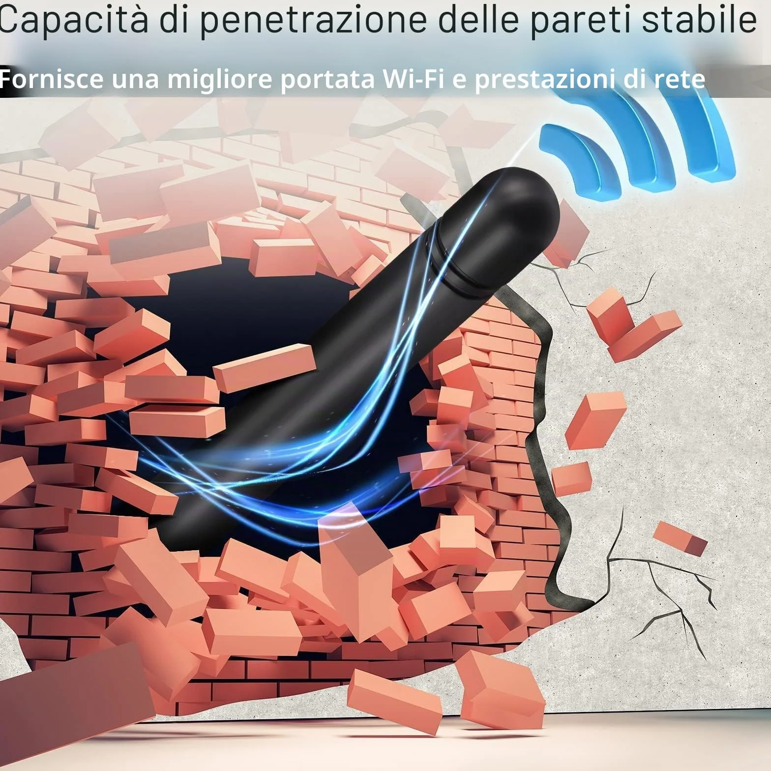 Bingfu Antenna WiFi 2,4 GHz 5 GHz 5,8 GHz Bibanda 3 dBi Maschio RP-SMA per Scheda Rete Wireless Router WiFi Telecamera IP Sicurezza Videocamera di Retromarcia Blutooth Stereo Adattatore USB