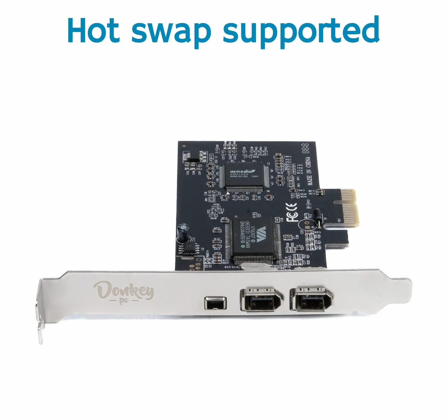 Scheda di espansione PCIe Firewire Card, PCI Express IEEE 1394 4 porte adattatore driver, PCI-E Firewire 800 adattatore per Windows 7/8/Mac OS con cavo