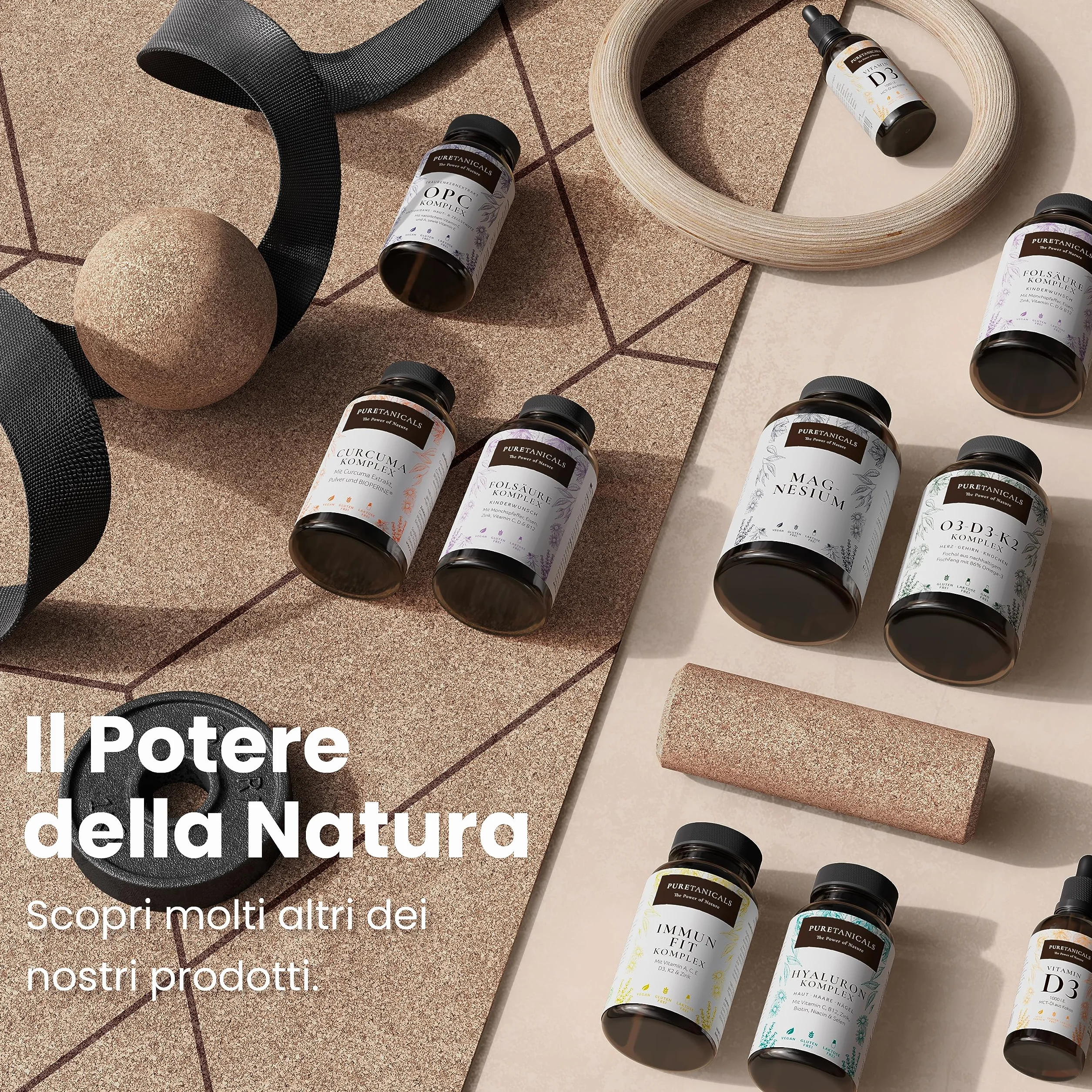 Capsule Estratto di Semi D'uva OPC + Vitamina C, A naturale & E | Complesso Antiossidante 530mg | Vegan