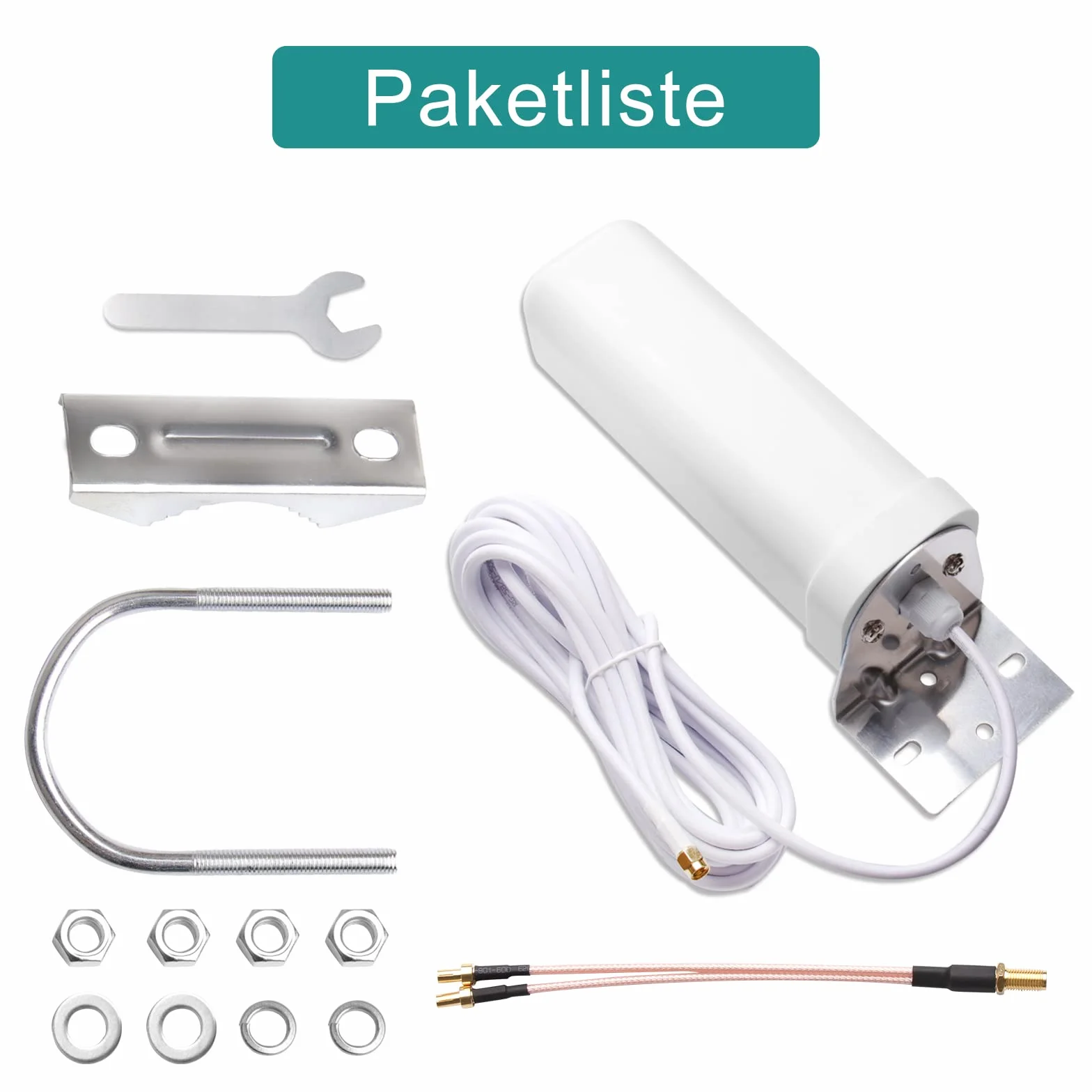 Antenna 4G LTE SMA maschio antenna esterna Omnidirezionale SMA Antenna compatibile con router modem 3G 4G impermeabile per router mobile hotspot telefono domestico senza fili