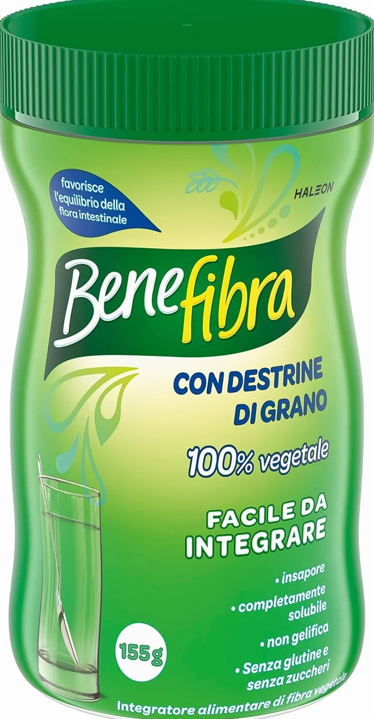 Benefibra Integratore alimentare di Fibra per l’equilibrio della flora intestinale senza sapore 155gr