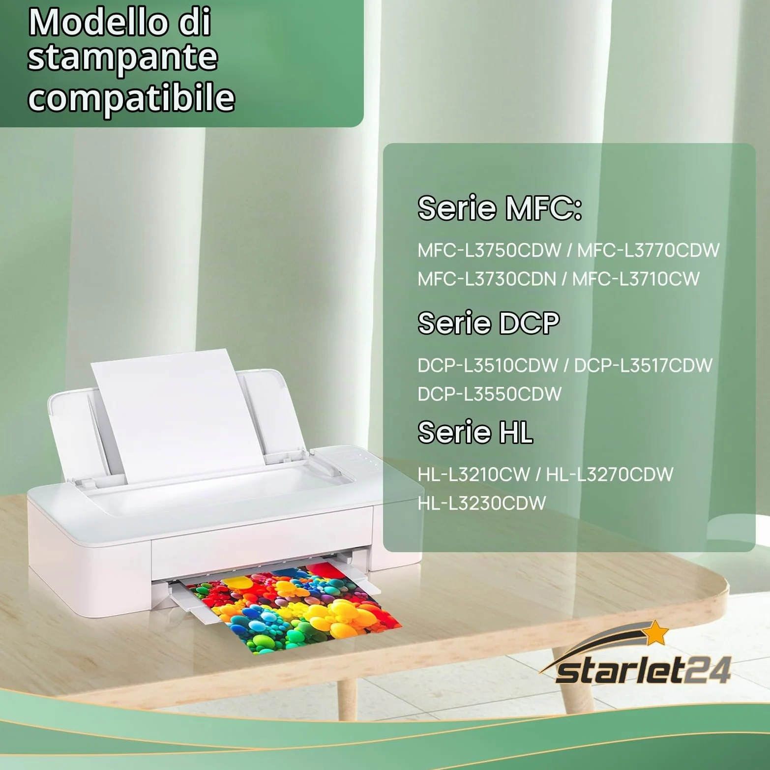 Starlet24 TN247 CMYK Toner Compatibile per Brother TN247 TN243 TN-247 TN243 | per MFC-L3750CDW MFC-L3770CDW MFC-L3710CW DCP-L3550CDW DCP-L3510CDW HL-L3230CDW MFC-L3730CDN (5-Pack)