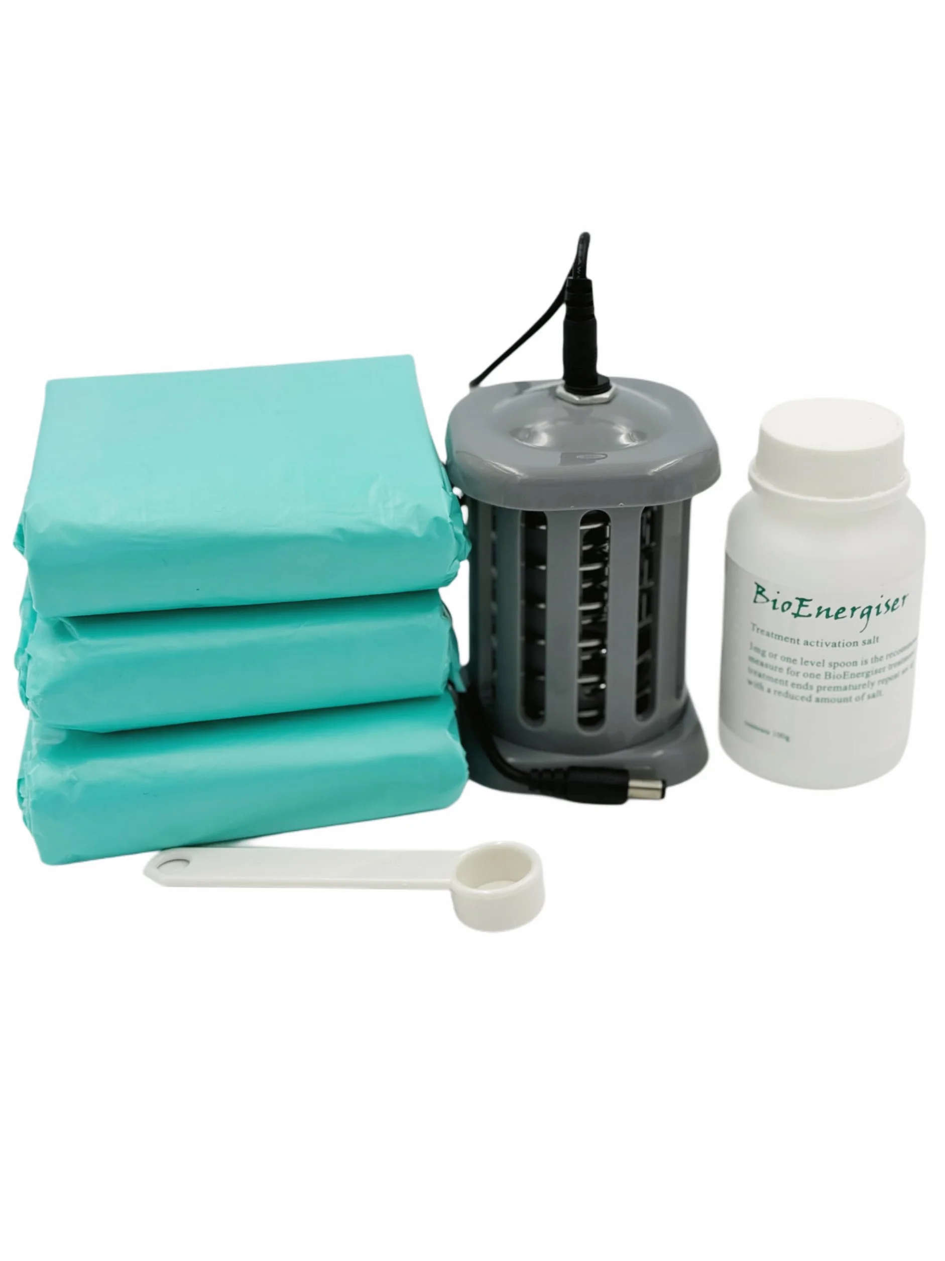 BioEnergiser Set Accessori Pediluvio Elettrolisi 30 Sacchetti 100g Sale Speciale Bobina Avanzata Detox Spa