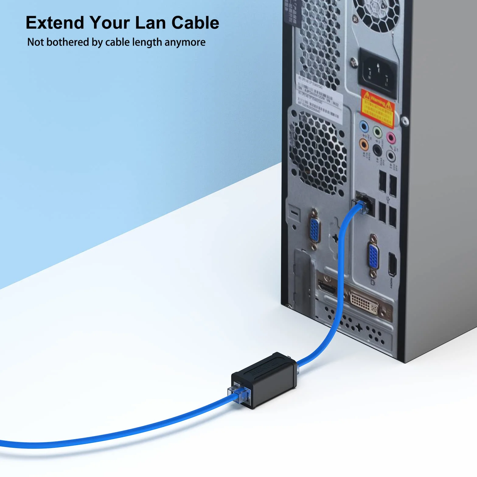 BENFEI Accoppiatore RJ45 in linea, confezione da 2 accoppiatori Ethernet Cat7 Cat6 Cat5e femmina a femmina