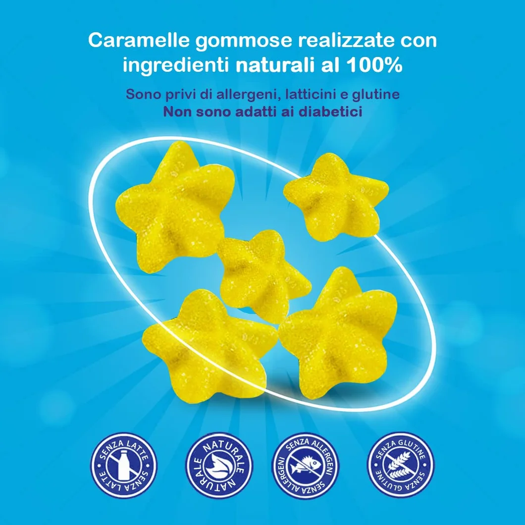 Neo Peques Omega 3 DHA Orsetti Gommose Vitaminici Bambini 3 Anni 30 Compresse Colina Vitamine B Sapore Limone