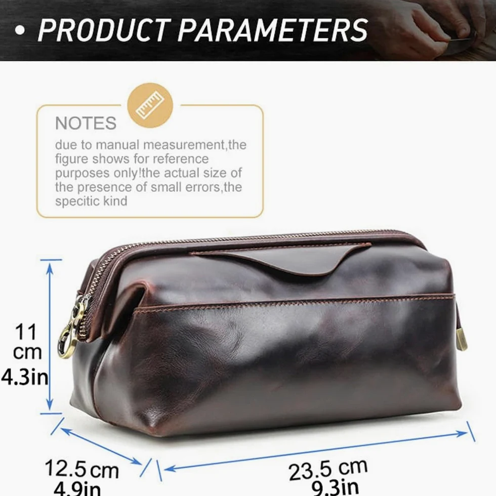 Custodia organizer for elettronica da viaggio in pelle Borsa for trasporto cavi con cerniera Custodia tecnica for cavi, cavi ed elementi essenziali da viaggio(Black)