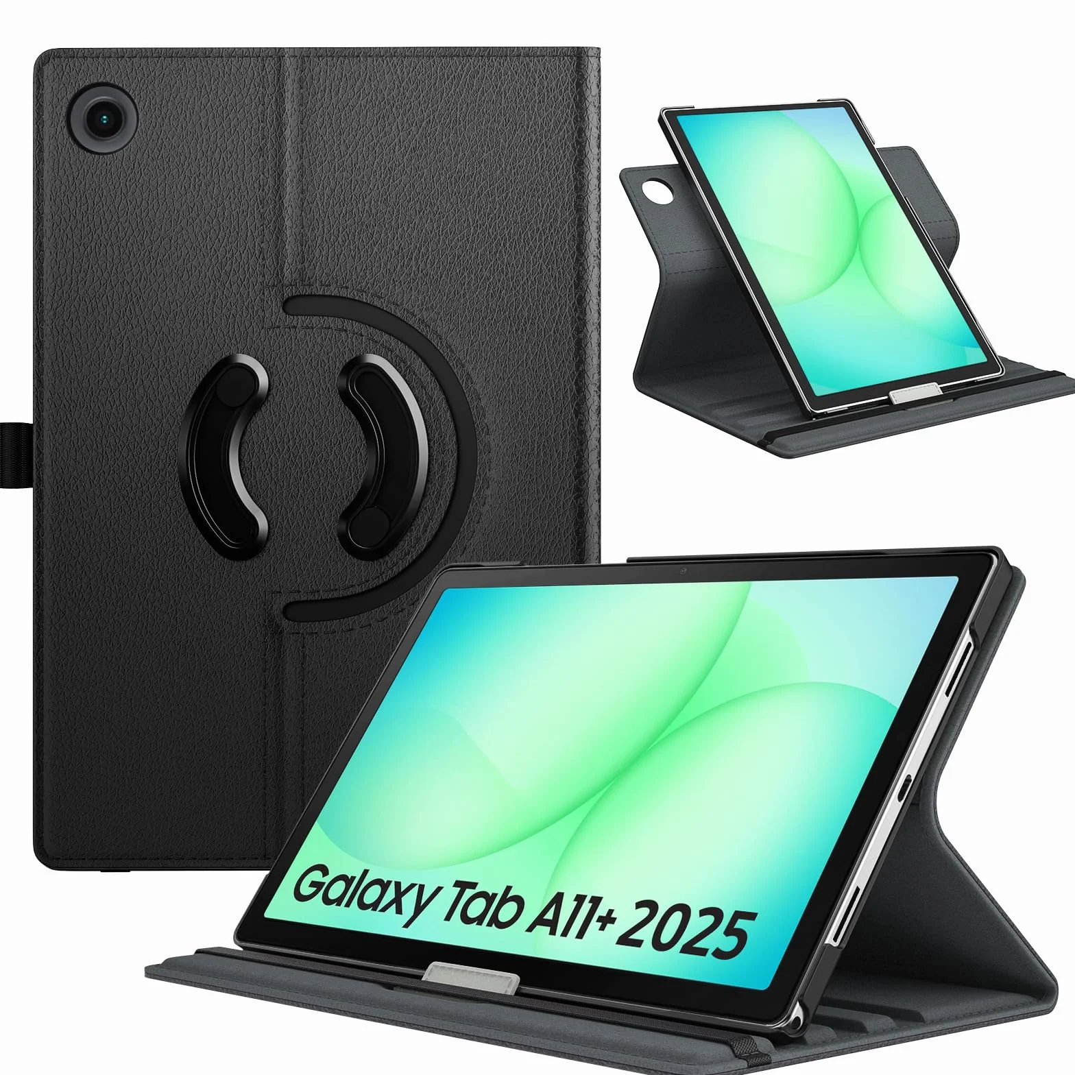 TiMOVO Cover Girevole per Samsung Galaxy Tab A11+/A11 Plus 11 Pollici 2025 SM-X230/X236/X238, Nero