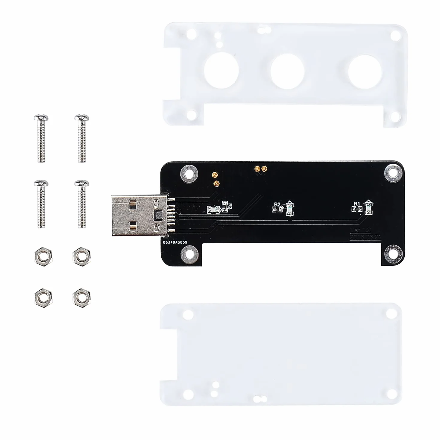 GeeekPi - Scheda di espansione USB Dongle con custodia per Raspberry Pi Zero/Zero W, sia anteriore che posteriore può essere inserito