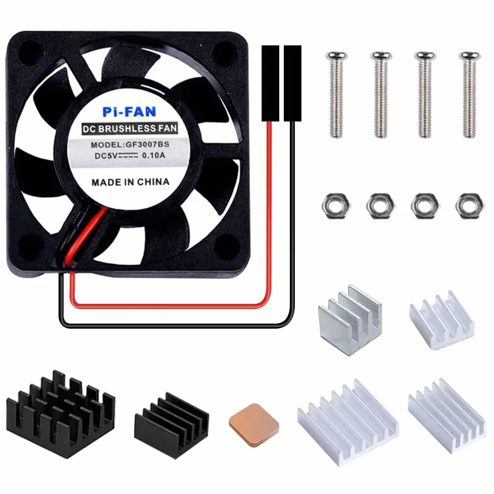 GeeekPi Raspberry Pi Ventola di Raffreddamento 30 x 30 x 7 mm con dissipatore per Raspberry Pi 3/2 Model B, Raspberry Pi 4B,3B + e Retroflag Nespi Case Plus (1-Pack)