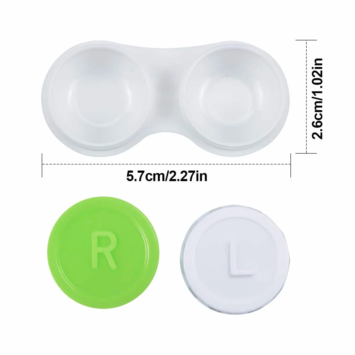 Jinlaili Custodia per Lenti a Contatto Viaggio, Scatola Kit Lenti a Contatto, Astuccio da Viaggio 20PCS
