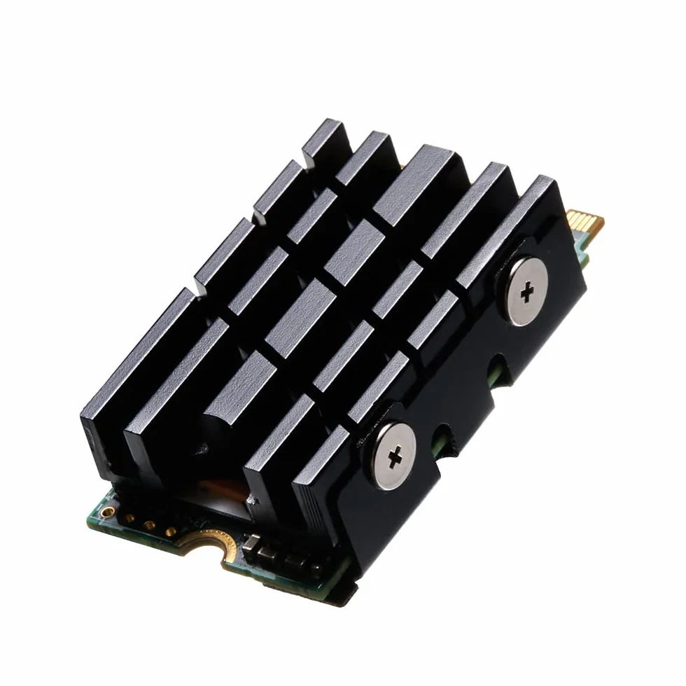 M.2 2242 SSD dissipatore di calore in alluminio, dissipatore di calore con cuscinetti termici per M.2 2242 SSD (2242 nero)