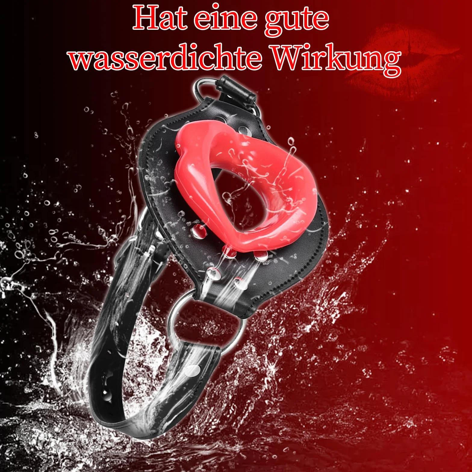 Silicone Ball Gag Big Mouth Gag con Cinghie di Cuoio Regolabili BDSM Sex Toy