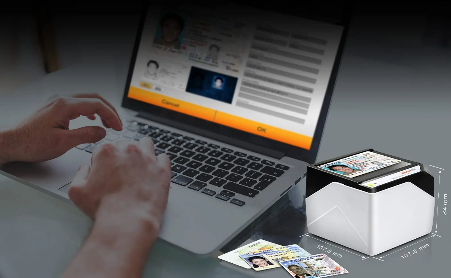 Plustek X-Cube Scanner per scheda di identità ICAO Doc 9303 MRTDs con software gestione SDK