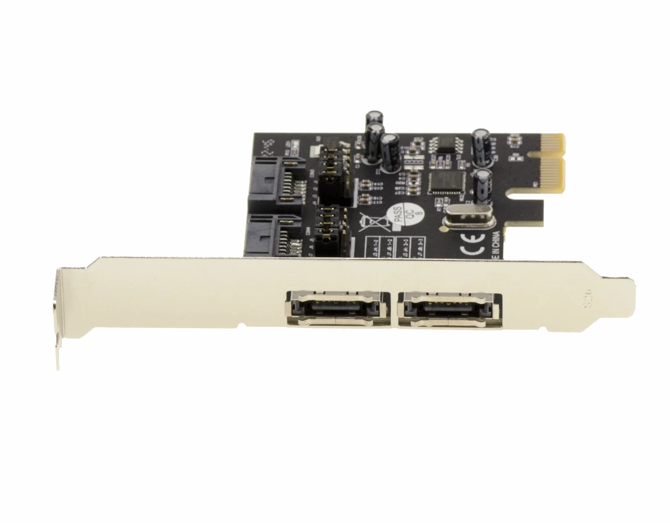 KALEA-INFORMATIQUE Scheda controller PCI Express PCIe 2 porte SATA 3 con prese SATA interne ed eSATA esterne. Chipset ASM1061