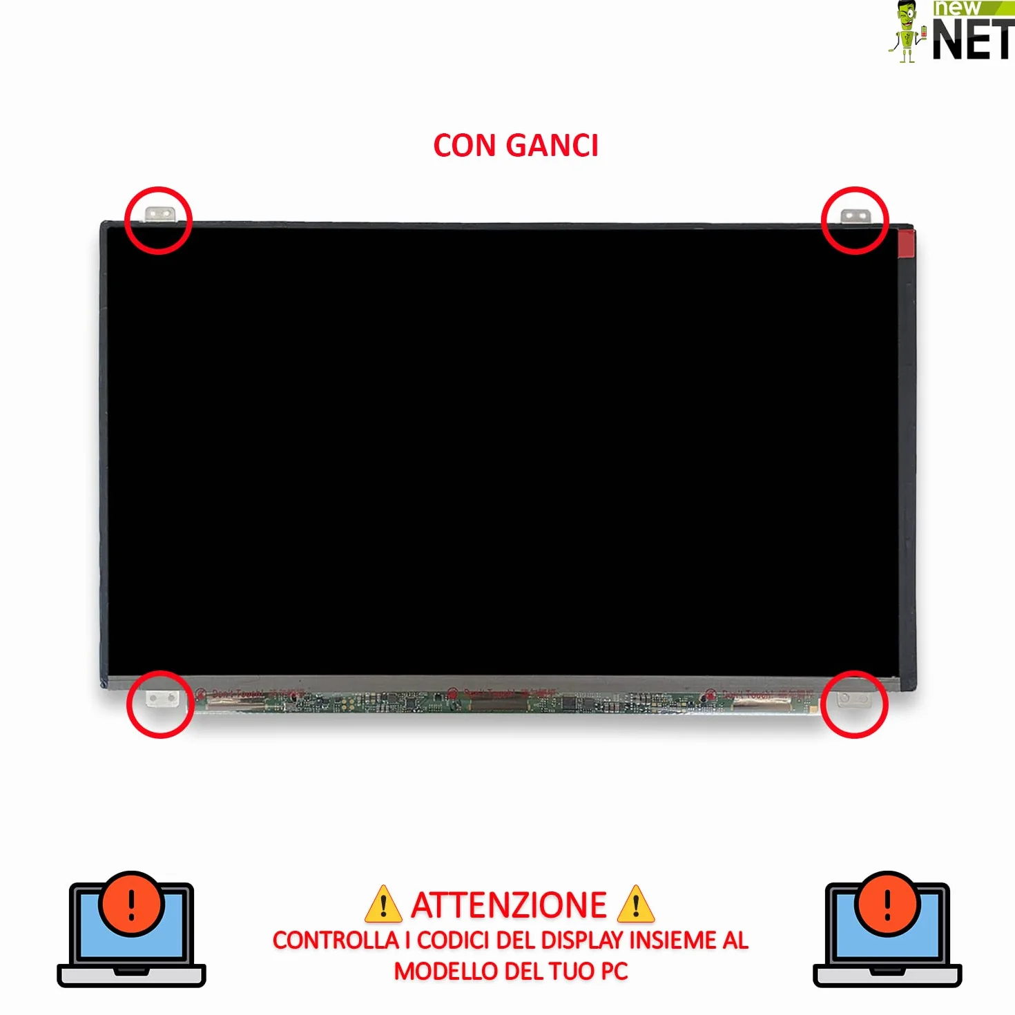 Pannello LCD Schermo Display compatibile con Acer TravelMate 8573T-2314G50Mnkk 8573T-9627 8573TG P653 P653-M P653-MG P653-V TM6594e ZR9 8572G-624G64N [ 15.6 pollici - HD - 1366 x 768-40pin ]