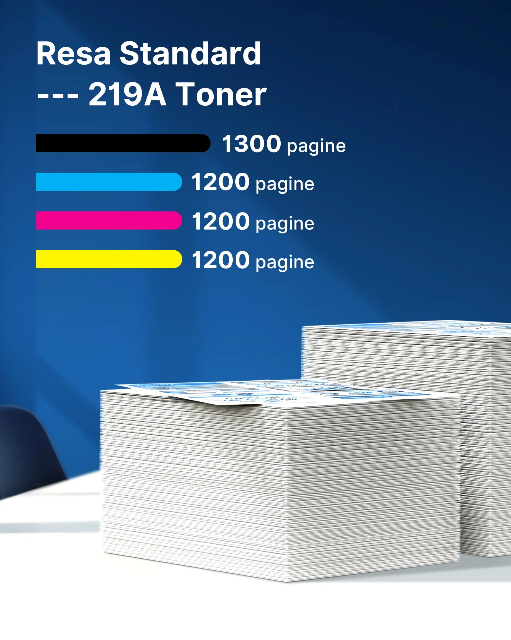 VIPGOOD 219A Toner Compatibile per HP 219X 219A Toner (Senza Chip, 4-Pack) | Compatibili per HP Color Laserjet Pro MFP 3302FDWG 3302SDWG 3302FDNG 3202DW 3302FDW 3302SDW (Nero Ciano Giallo Magenta)