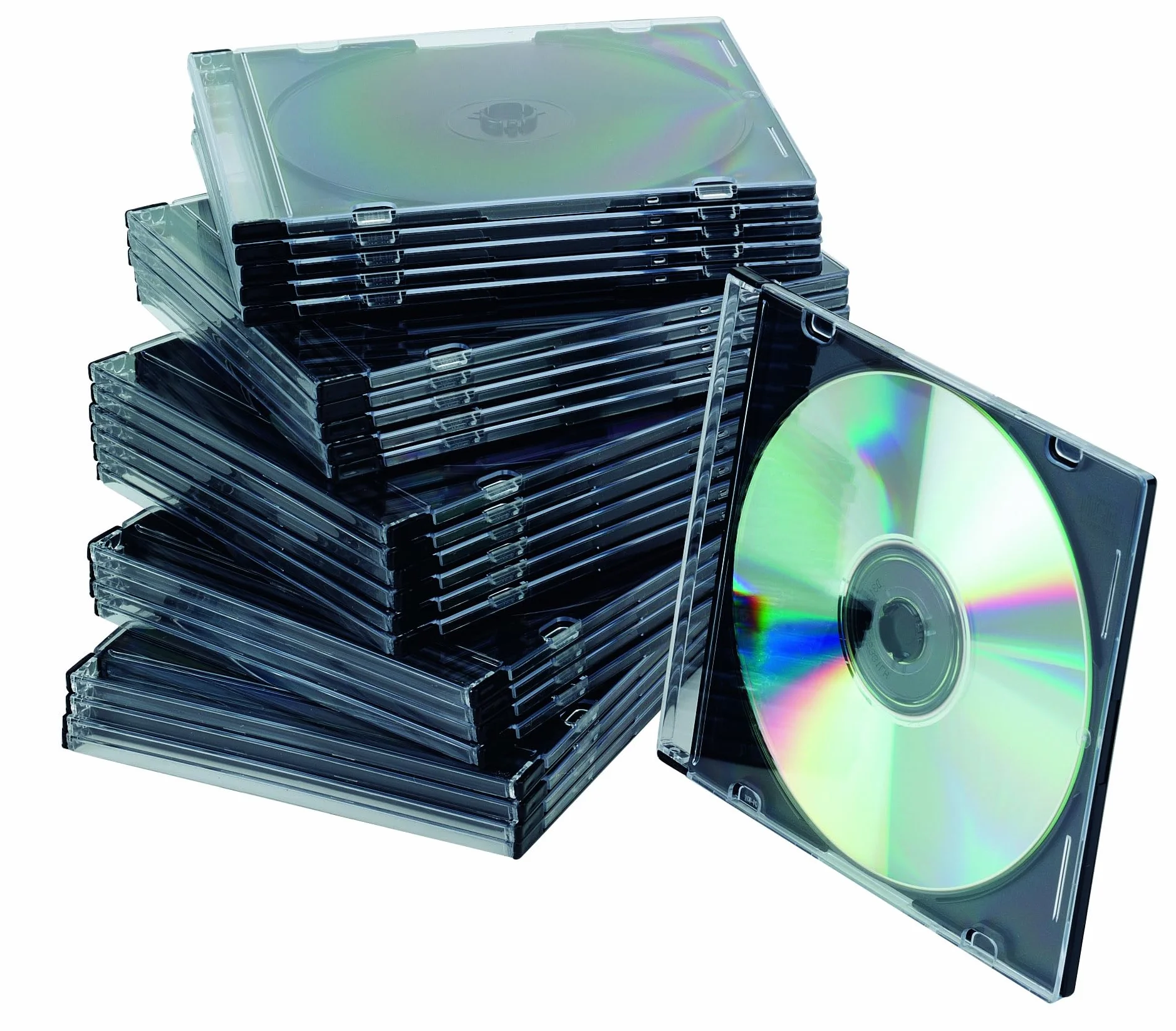 Porta CD/Dvd Q-Connect Slim Case Standard sp. 5 mm Nero/Trasparente conf. 25 Pezzi - KF02210