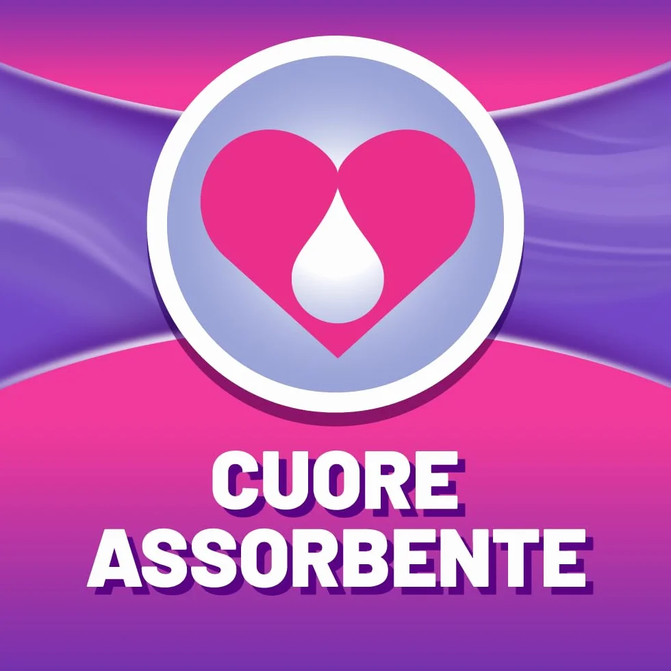 LINES SETA ULTRA NOTTE con ali, 64 assorbenti per ciclo mestruale, protezione notte, ipoallergenico, super assorbente