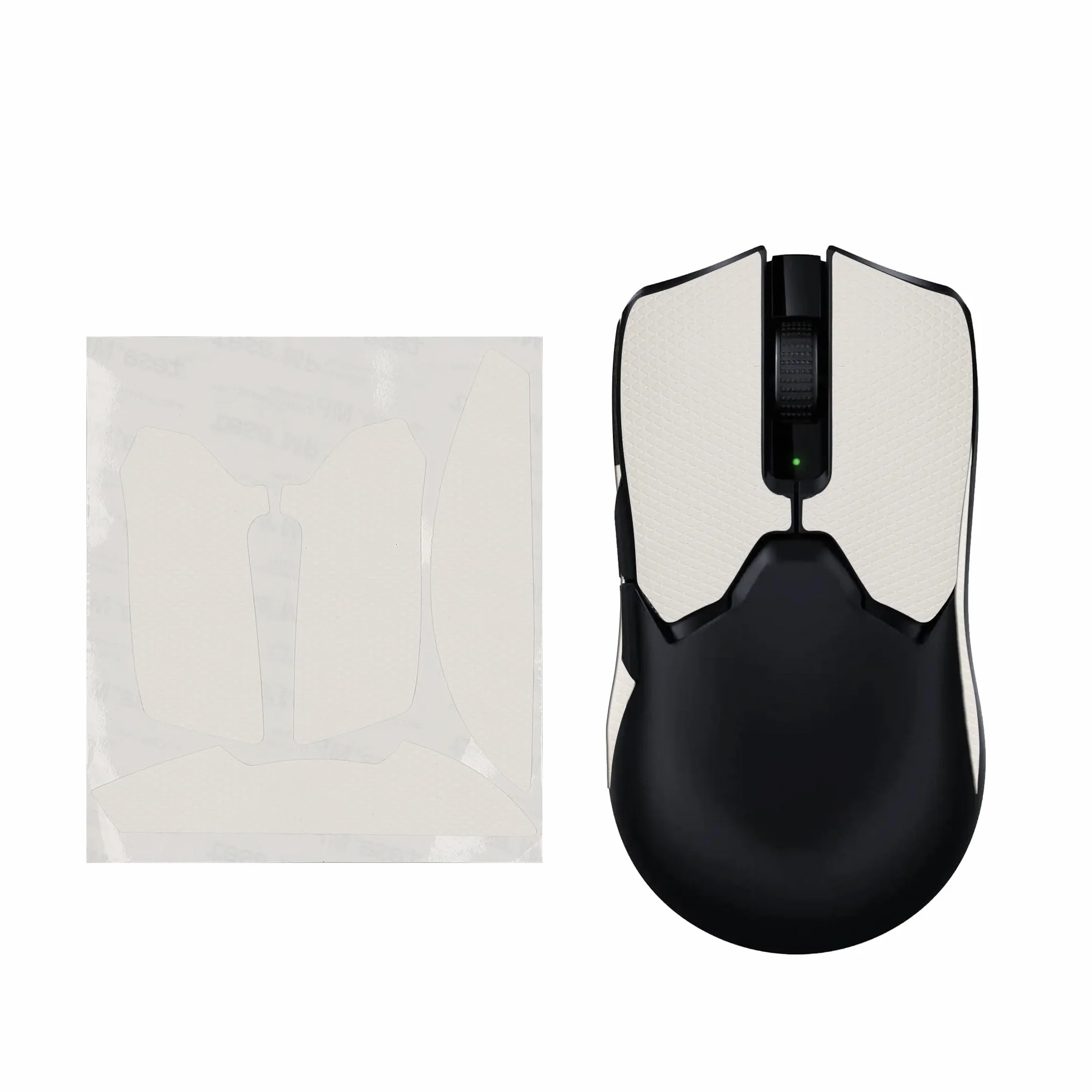kwmobile Nastro Antiscivolo per Mouse da Gioco Compatibile con Razer Viper V2 Pro Griptape - Facile da Applicare e Sottile - 0,5 mm - bianco
