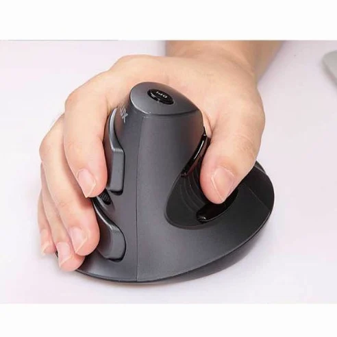Nuovo design Delux M618 Vertical Wired mouse – nero e grigio